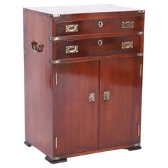 Anglo Indian Campaign Cabinet with Two Drawers