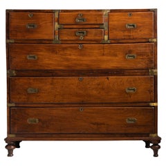Antique Anglo-Indian Campaign Drawers, England, circa 1860
