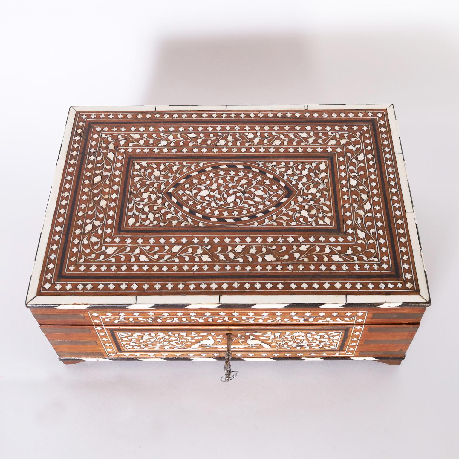 Hand-Crafted Anglo Indian Campaign Style Lidded Box