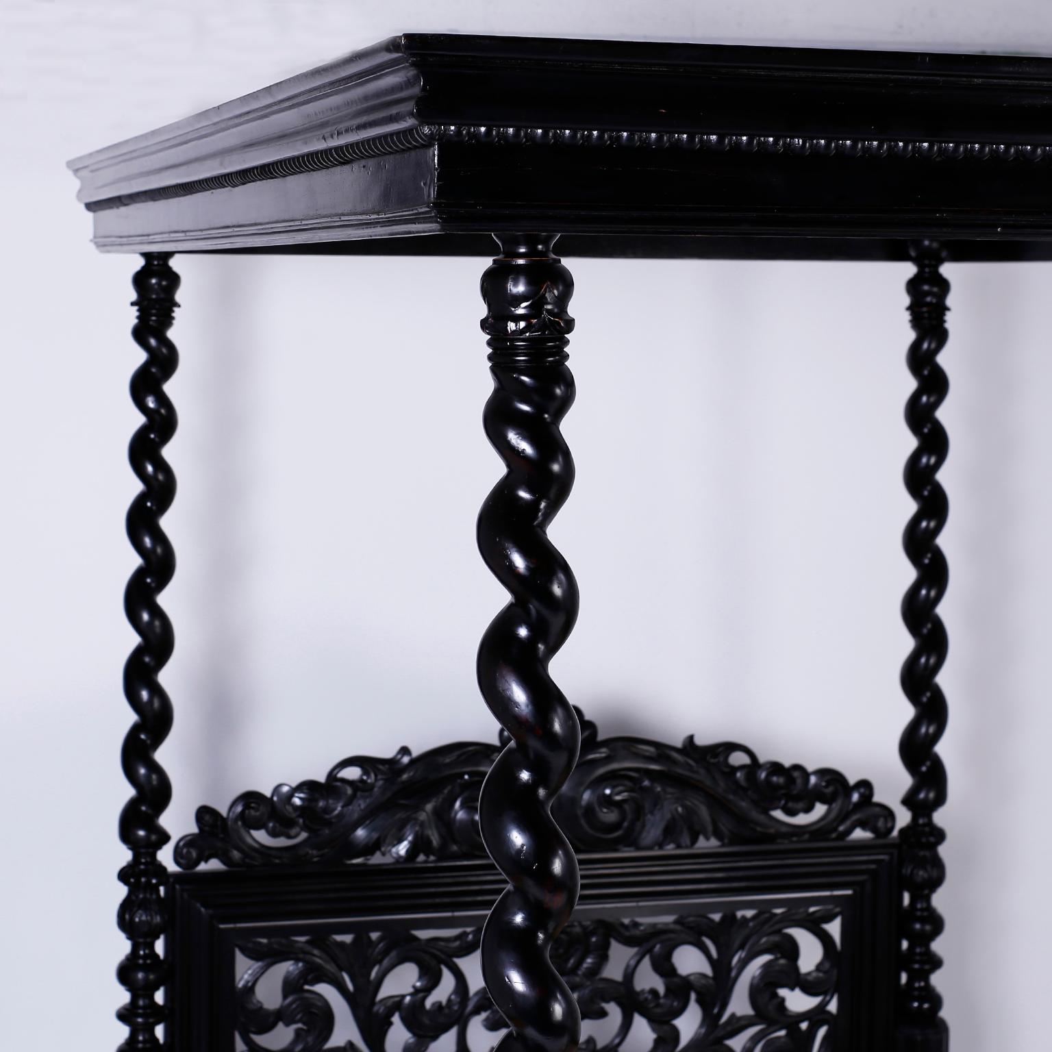 Hand-Carved Anglo Indian Canopy Bed