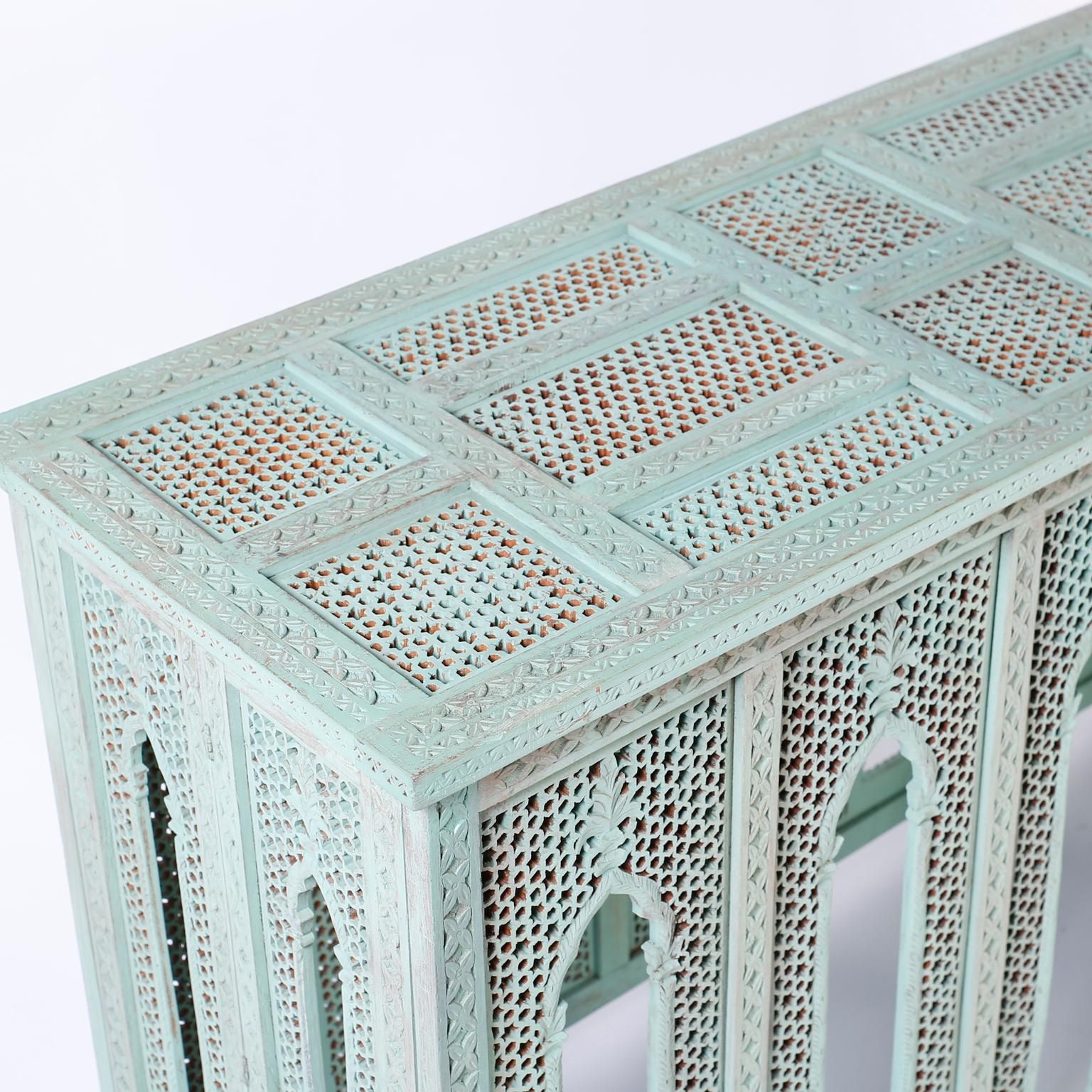 Anglo-Indian Carved and painted Console 1