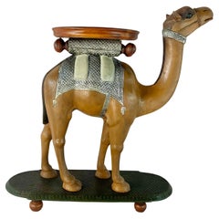 Anglo-Indian Carved Camel Side Table - 19th Century