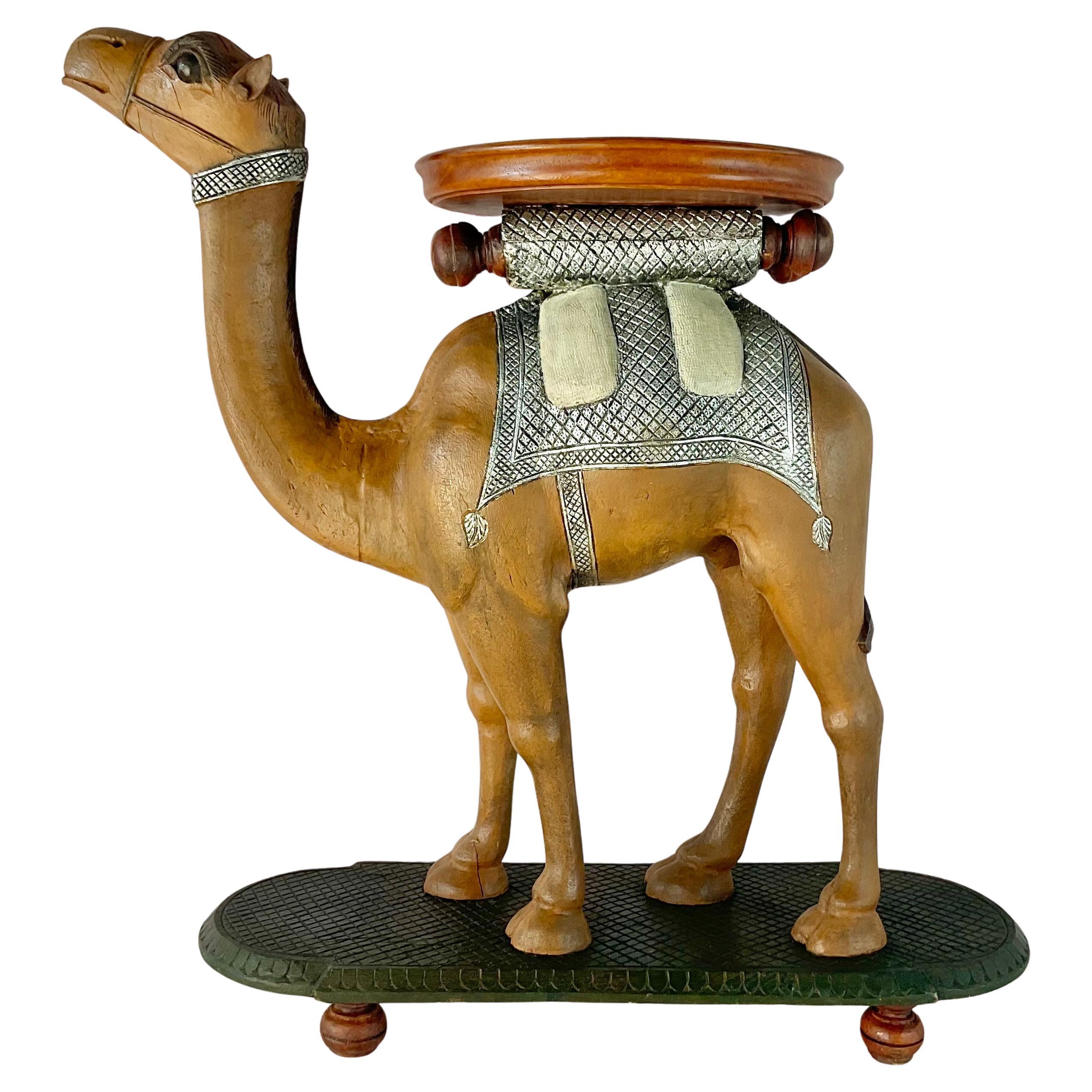 Anglo-Indian Carved Camel Side Table - 19th Century For Sale