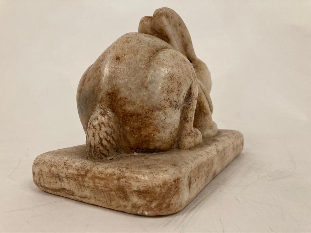 Anglo-Indian Carved Marble Figure of a Rabbit - 2023 is the Year Of The Rabbit! For Sale 5