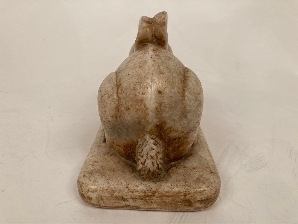 Anglo-Indian Carved Marble Figure of a Rabbit - 2023 is the Year Of The Rabbit! For Sale 7