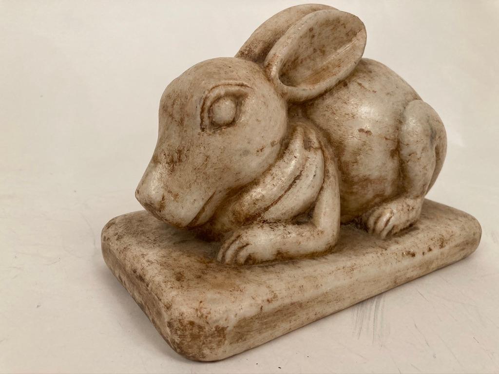 Anglo-Indian Carved Marble Figure of a Rabbit - 2023 is the Year Of The Rabbit! For Sale 9