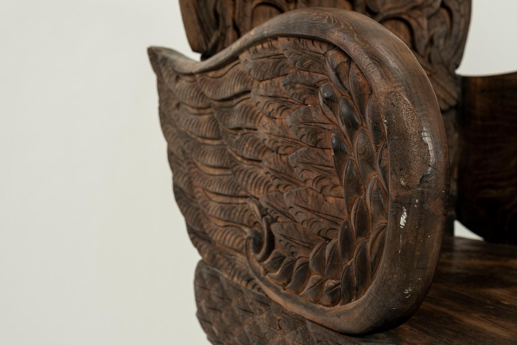 Anglo-Indian Carved Peacock Chair For Sale 1