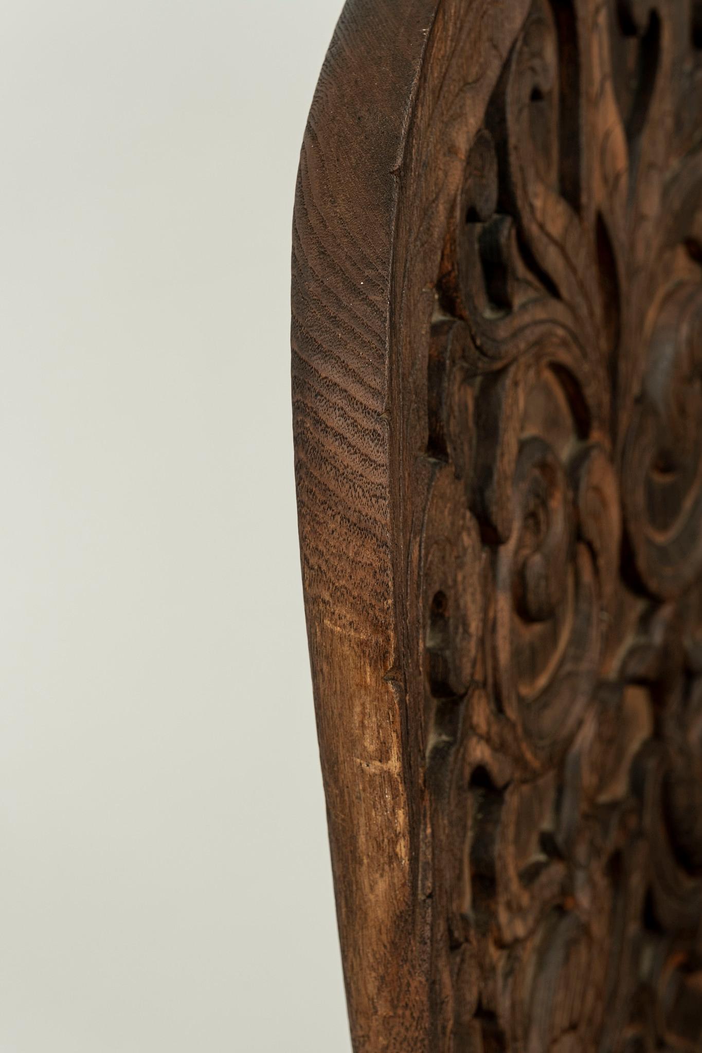 Anglo-Indian Carved Peacock Chair For Sale 2
