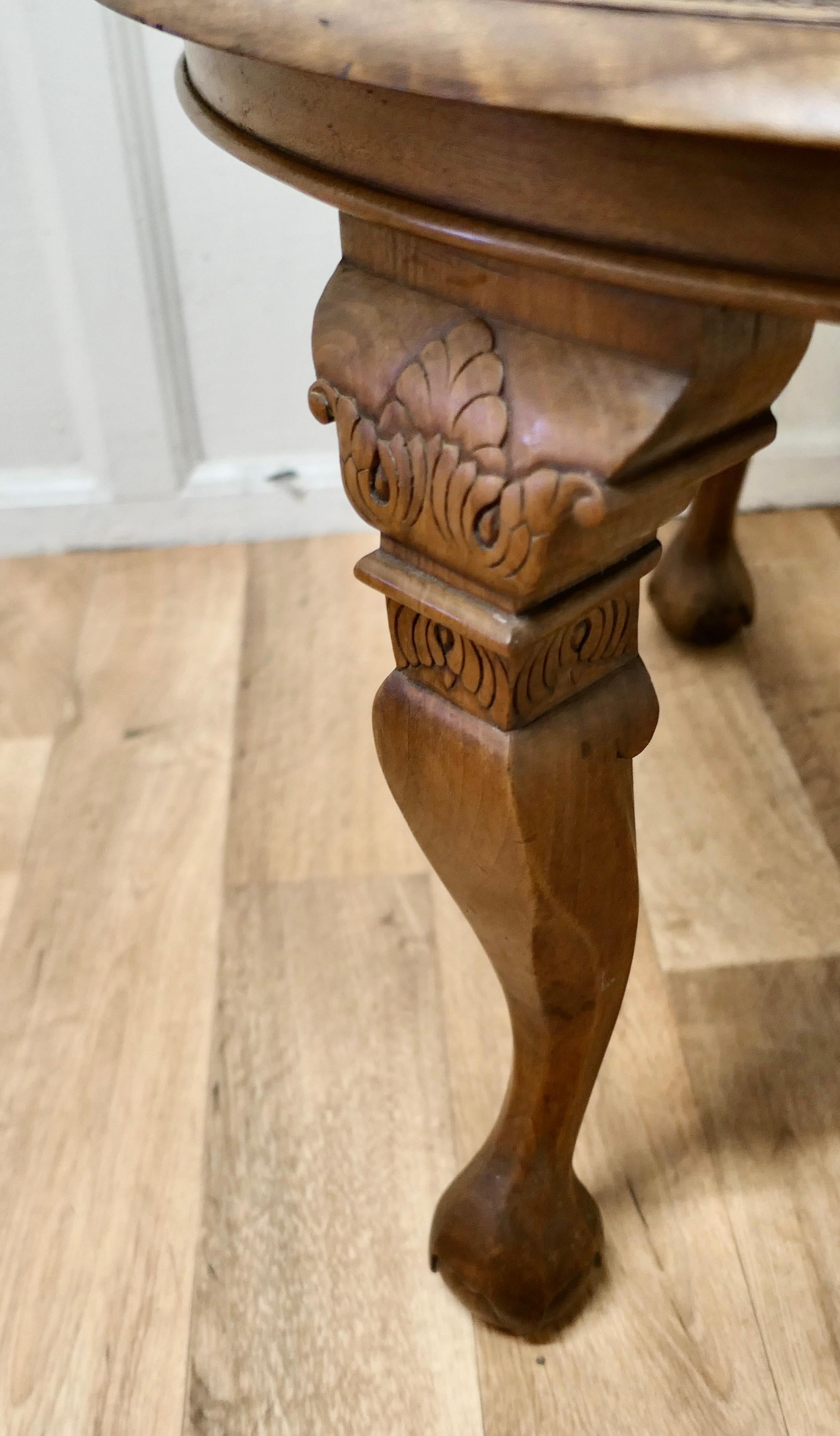 Anglo-Indian Anglo Indian Carved Teak Occasional Table or Coffee Table For Sale