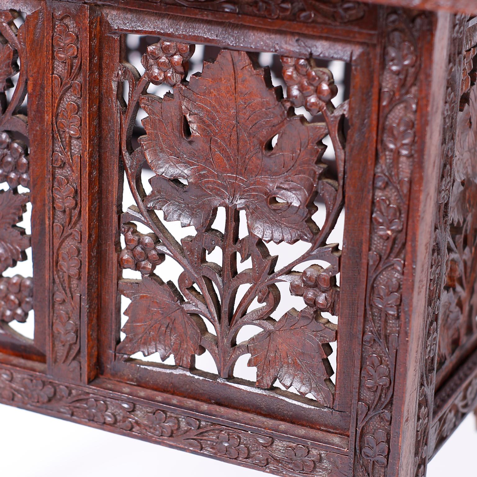 20th Century Anglo Indian Carved Tray Table