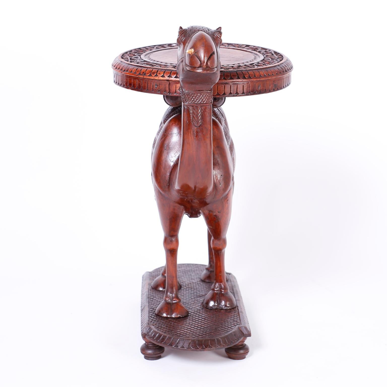 Anglo-Indian Carved Wood Camel Stand 1