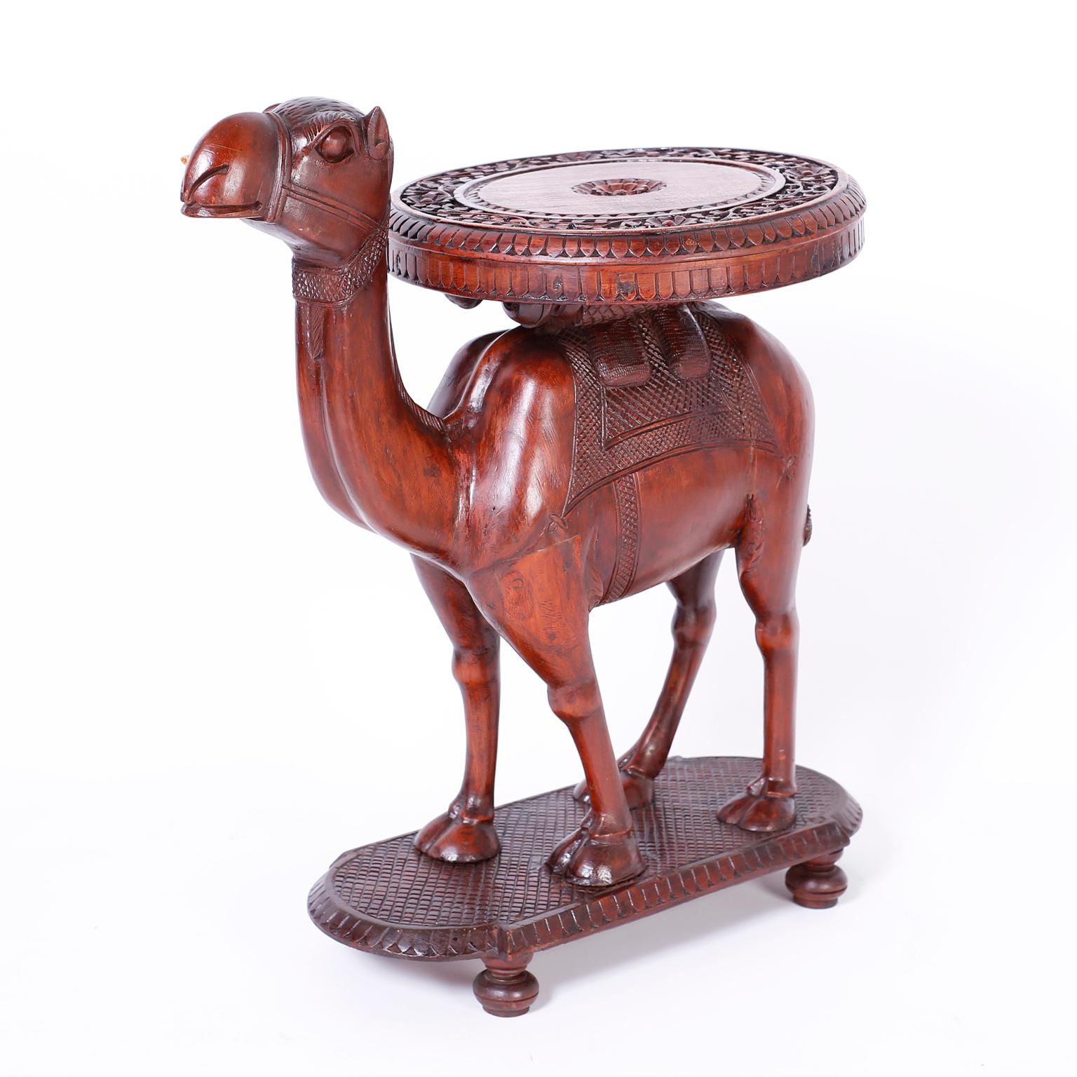 Anglo-Indian Carved Wood Camel Stand 2