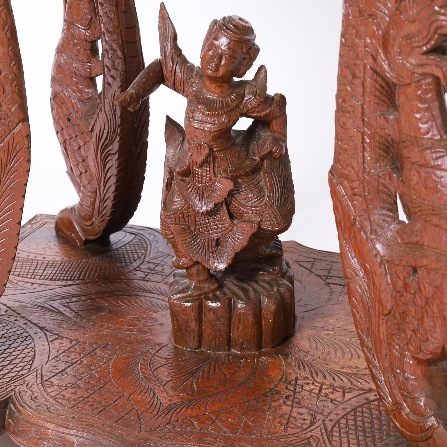 Anglo Indian Carved Wood Stand or Table For Sale 2