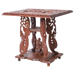 Anglo Indian Carved Wood Stand or Table