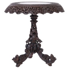 Anglo Indian Carved Wood Table