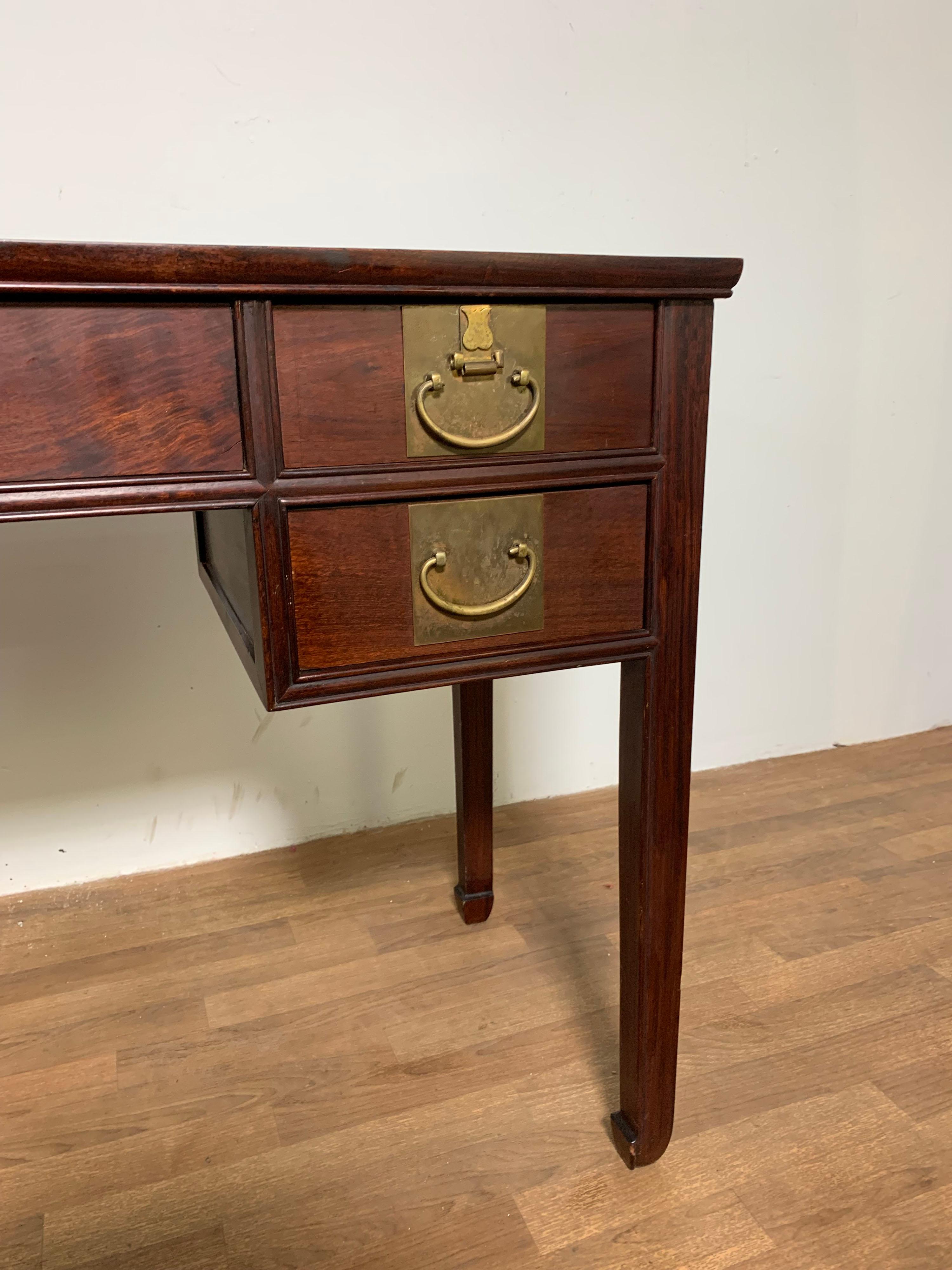 Anglo-Indian Colonial Plantation Desk in Teak In Good Condition In Peabody, MA