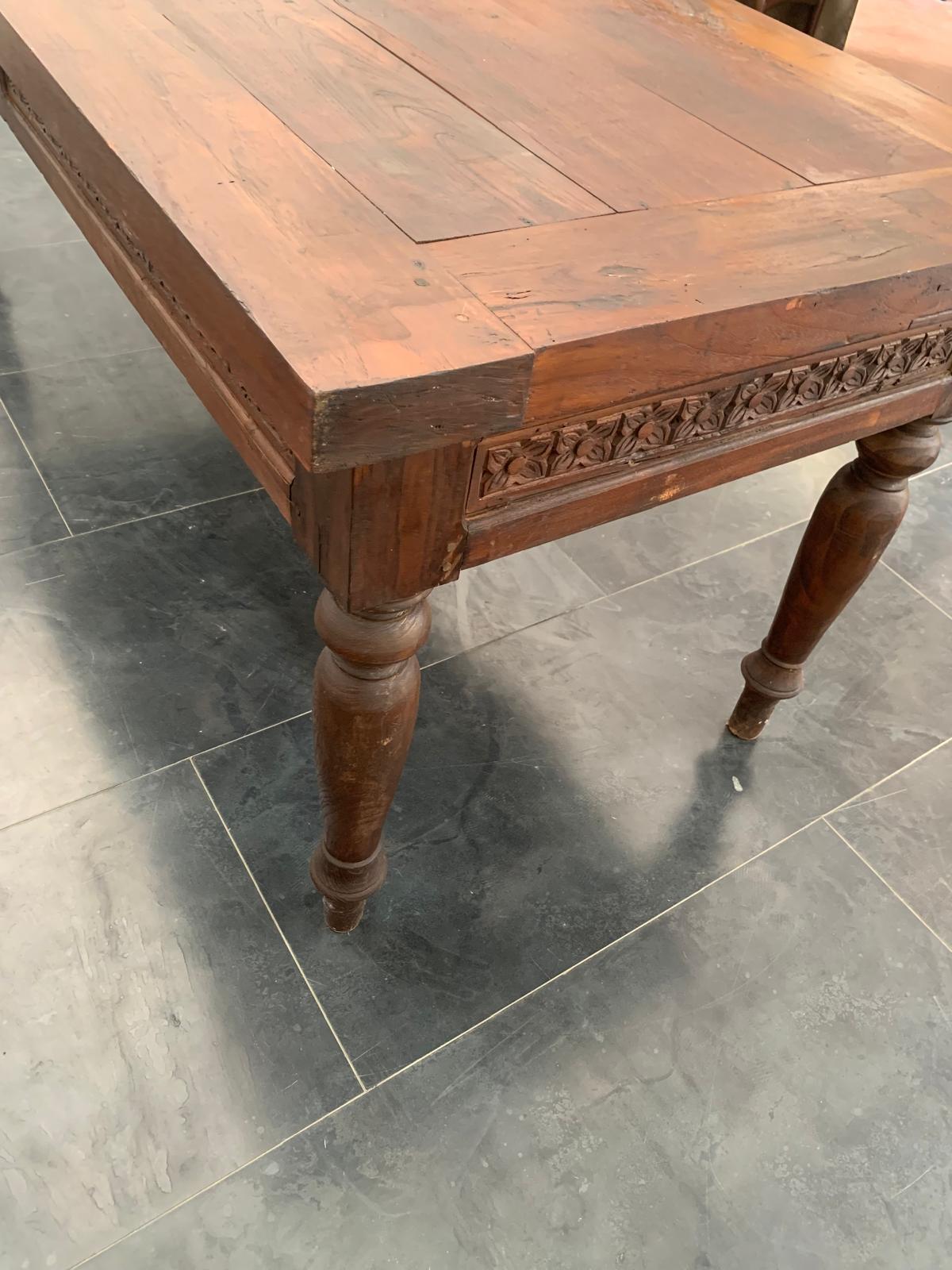 Scrivania anglo-indiana Coloni in teak, 1890 in vendita 3