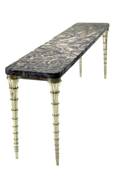 Anglo-Indian Console Table, Amethyst Mosaic Entry Table