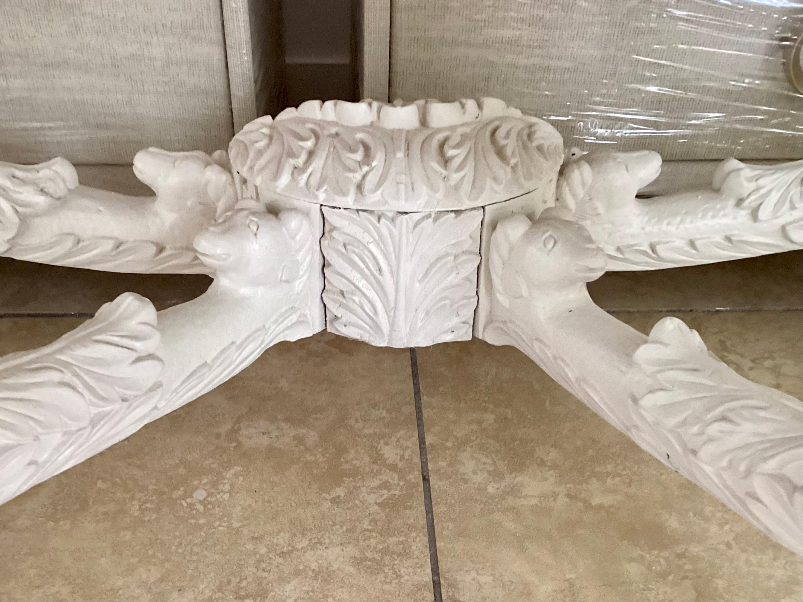 Anglo Indian Console Table in Ivory Lacquer For Sale 4