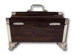 Anglo Indian Coromandel and Silver Sewing Box