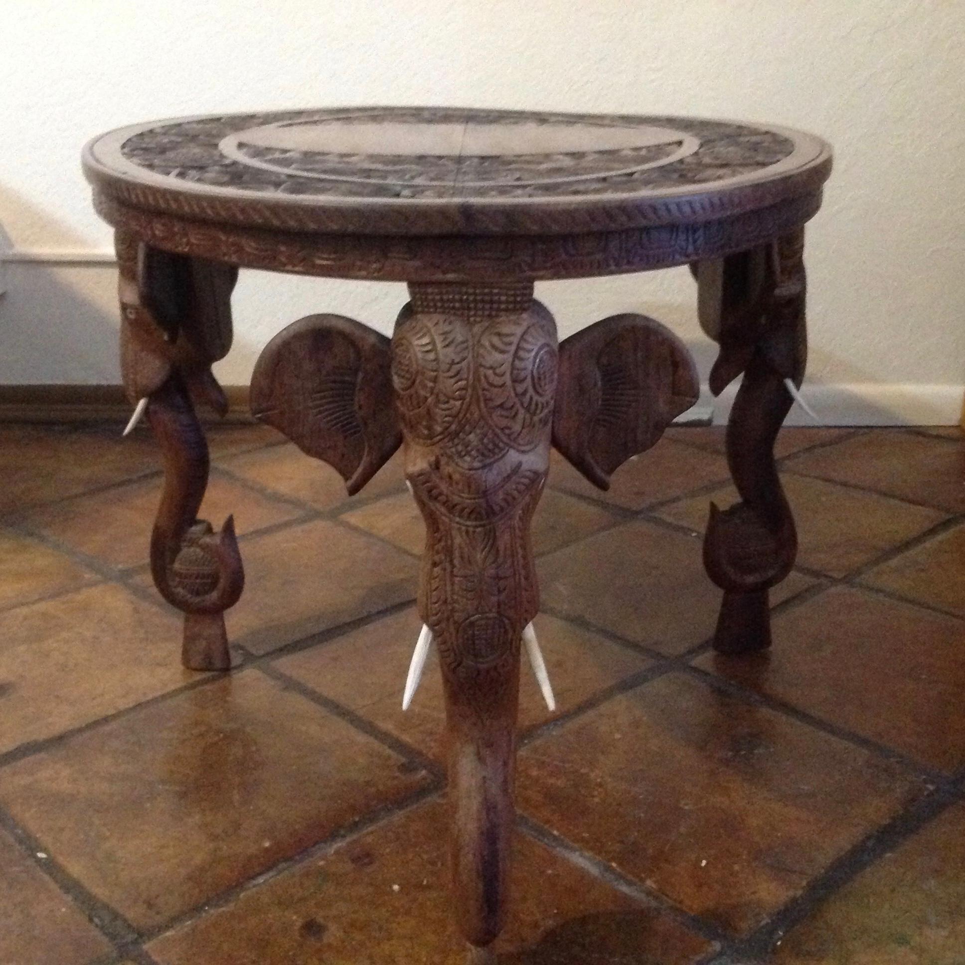 Anglo-Indian Elephant Motif Coffee Table 4