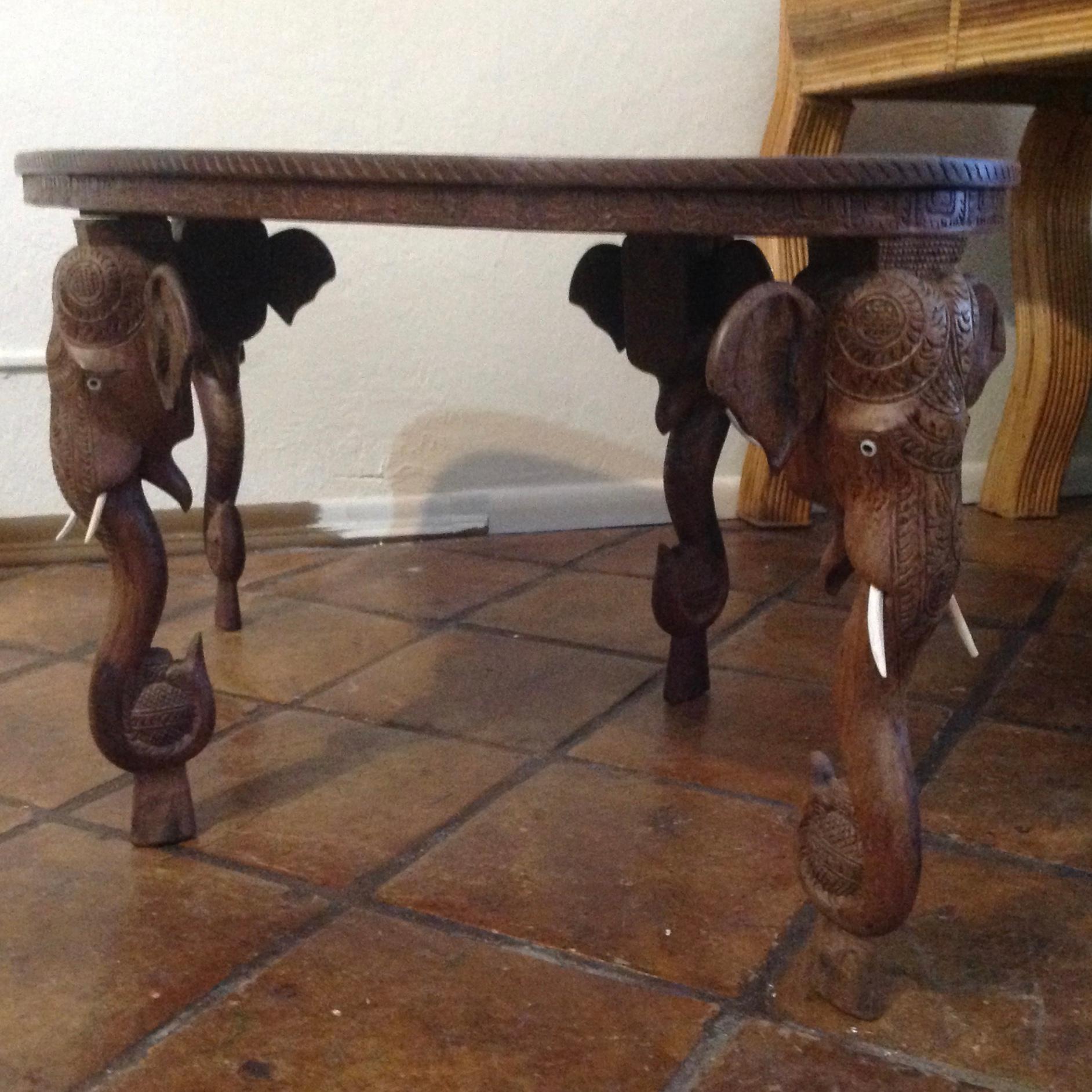 Anglo-Indian Elephant Motif Coffee Table 5