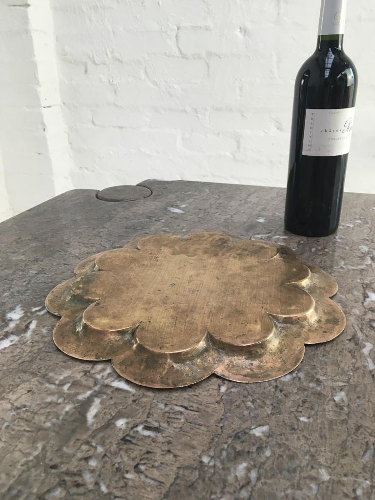 Anglo Indian Embossed Brass Coffee Tray with Hunting Scene, 1920s 8