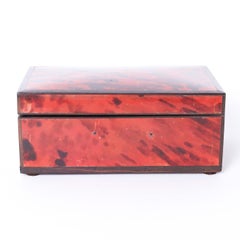 Anglo Indian Faux Tortoise Trinket Box