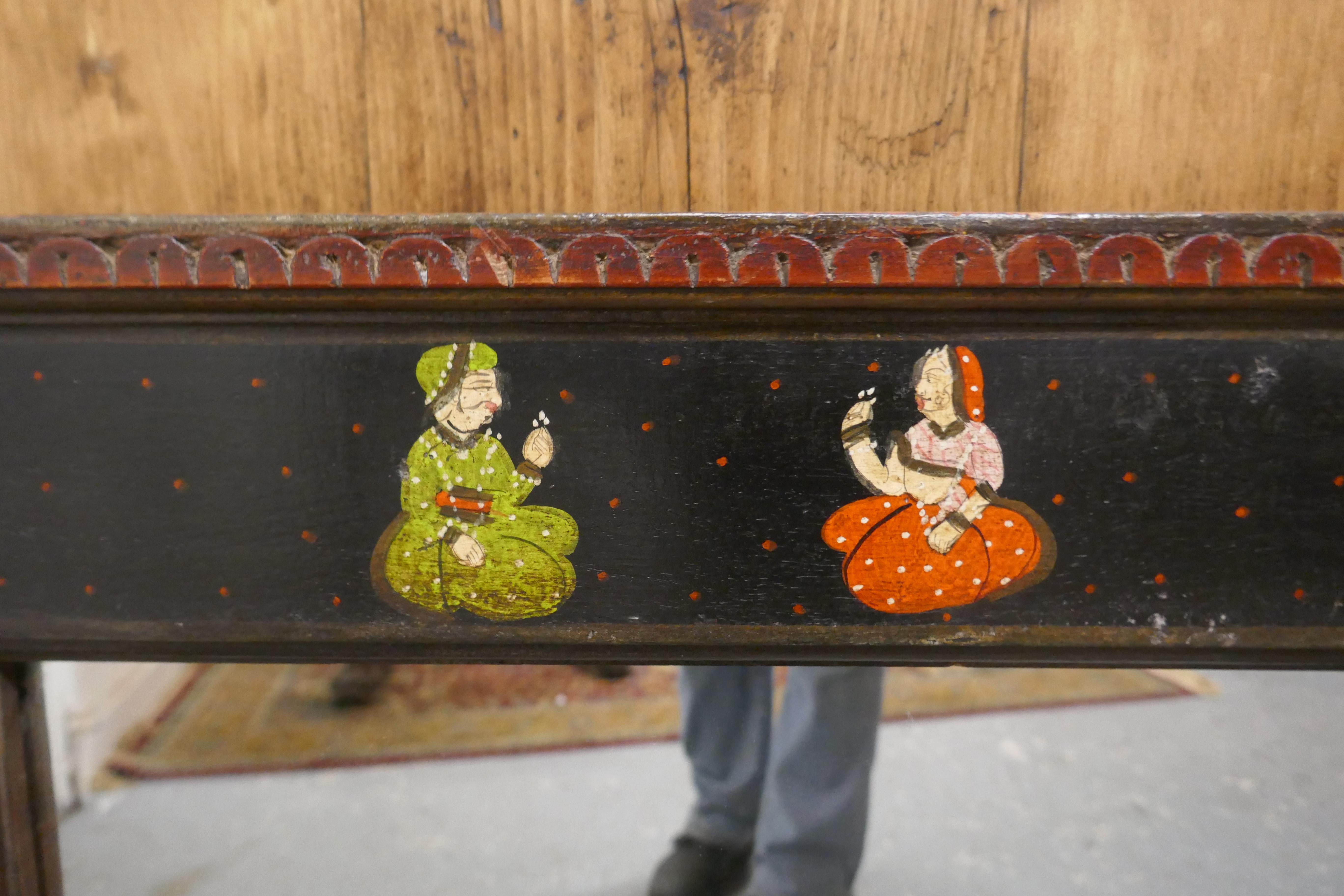 20th Century Anglo-Indian Folk Art Painted Wall Mirror