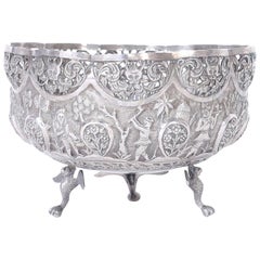 Anglo Indian Footed Silver Bowl