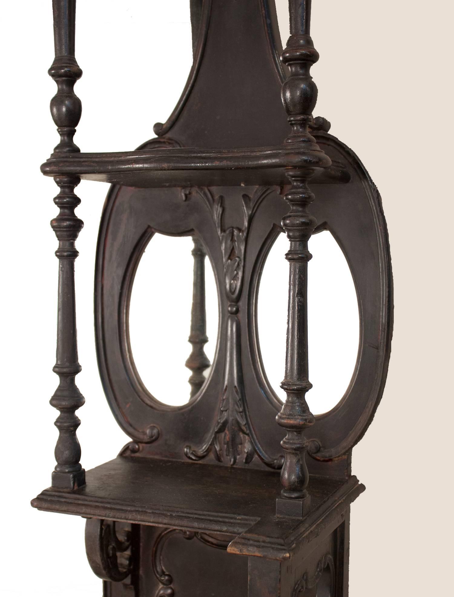 Anglo-Indian Hall Mirror with Bench 2