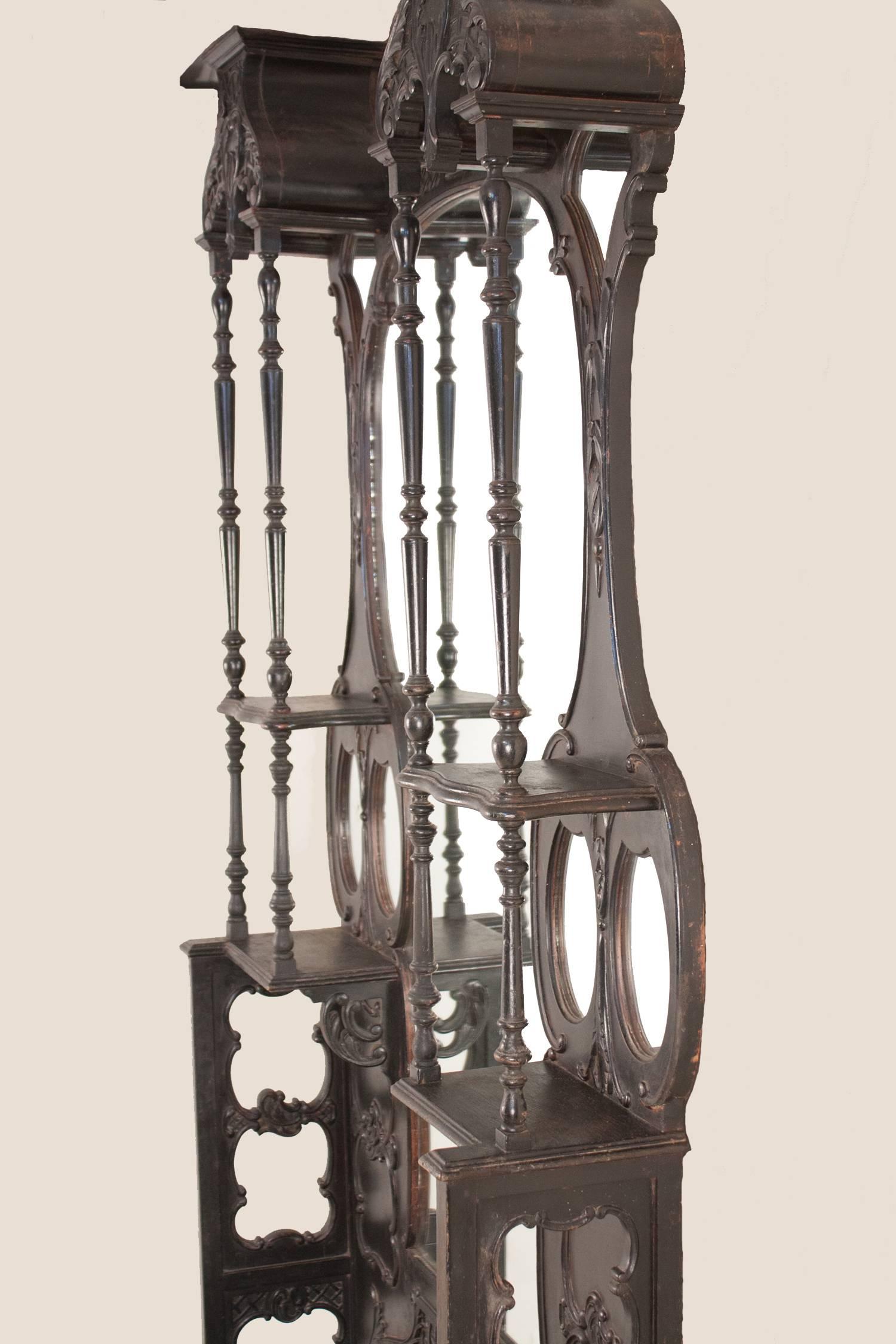 Anglo-Indian Hall Mirror with Bench 6