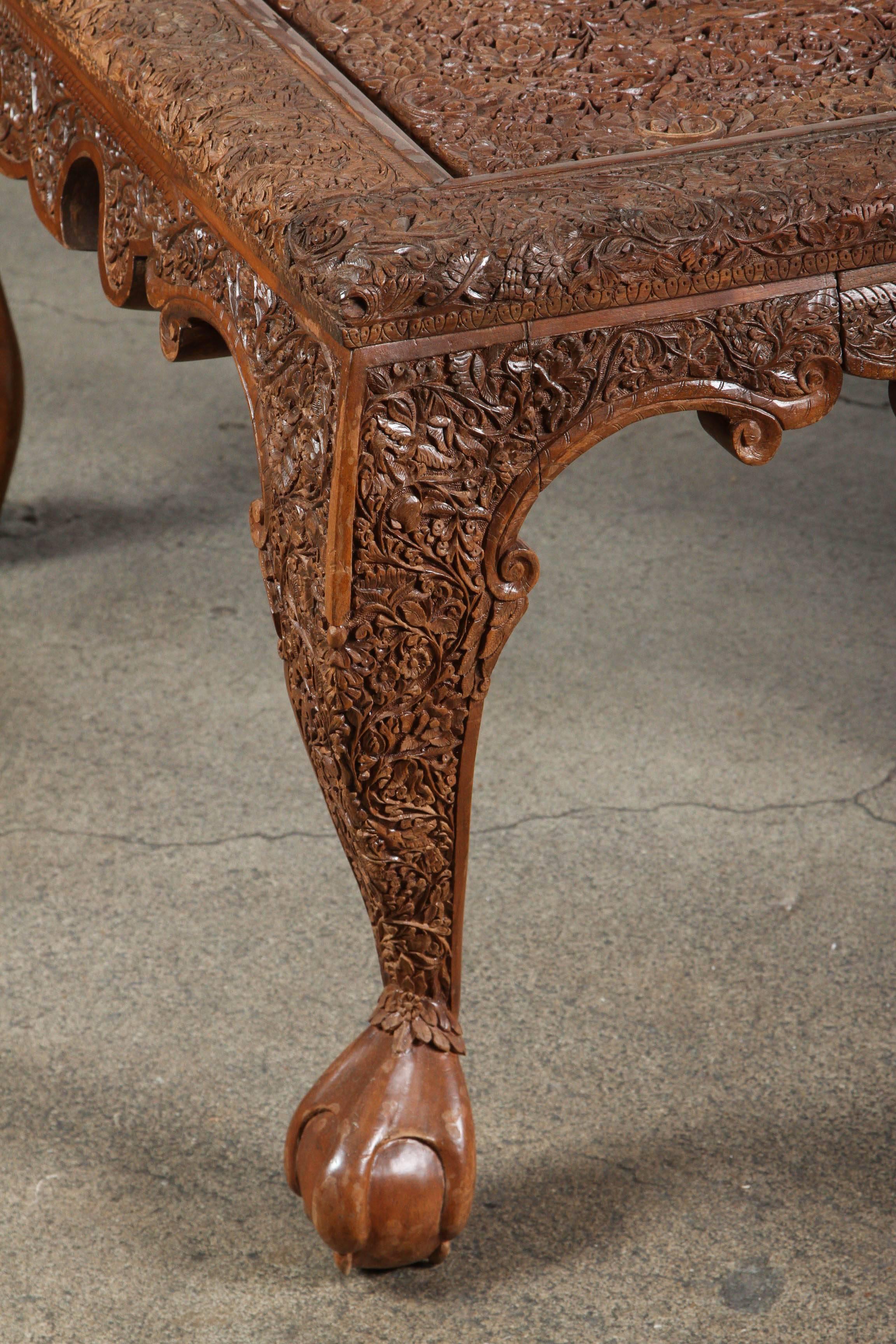 vintage hand carved coffee table