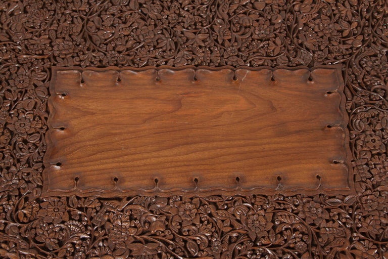 Asian Wood Hand Crafted Coffee Table For Sale 1