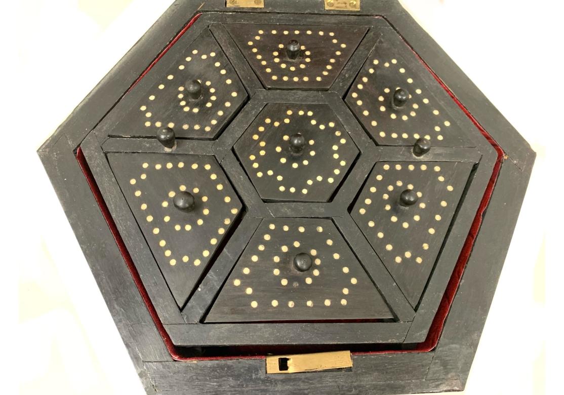 Anglo-Indian Hexagonal Porcupine Quill Box 1