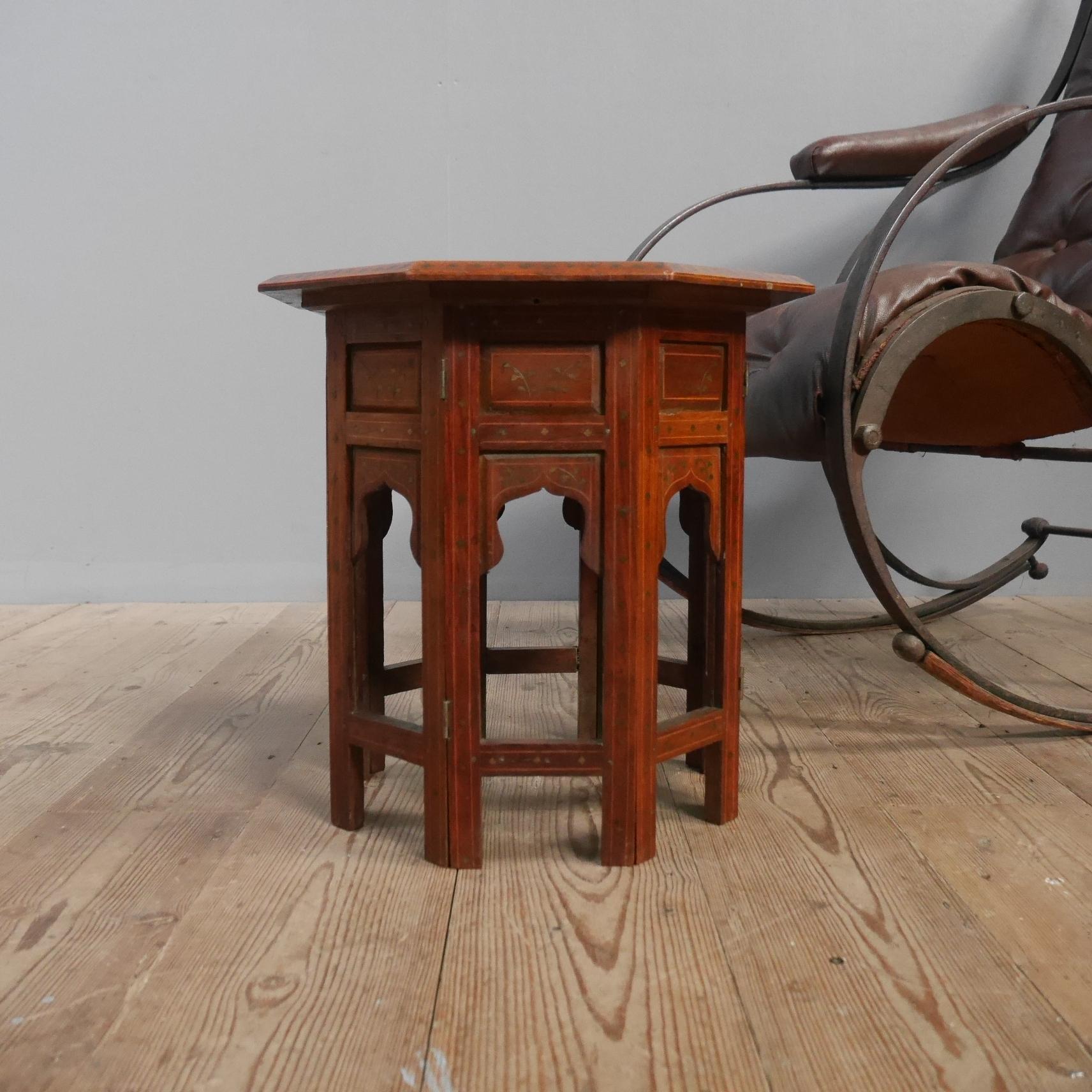 Brass Anglo Indian Hoshiarpur Table, circa 1900