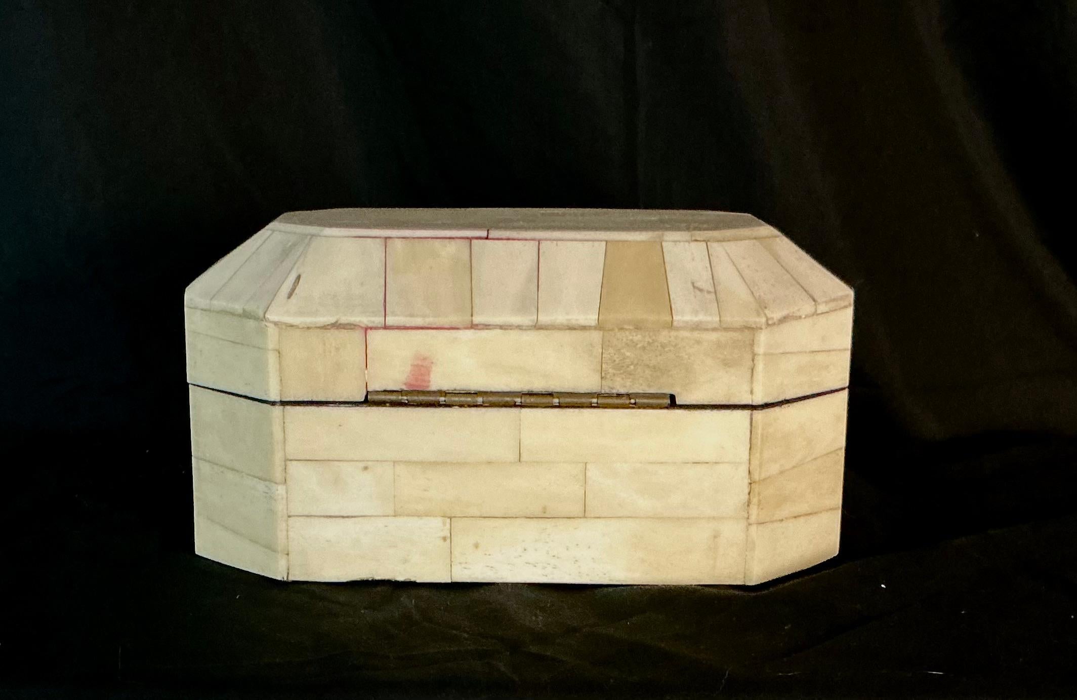 Inlay Anglo-Indian Inlaid Bone Box For Sale