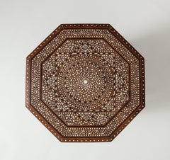 Anglo-Indian Inlaid Octagonal Folding Tea Table