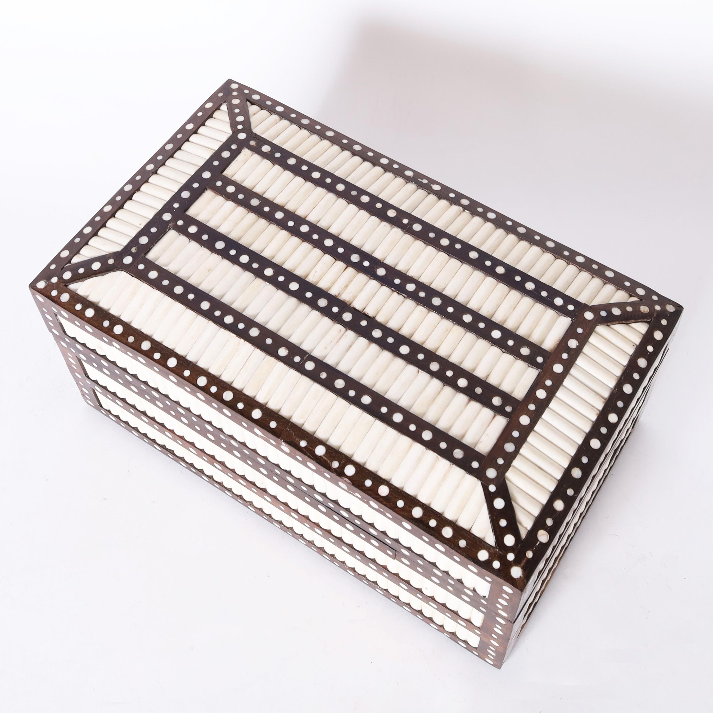 Anglo Indian Inlaid Quill Box In Good Condition For Sale In Palm Beach, FL