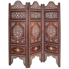 Anglo-Indian Inlaid Table Screen