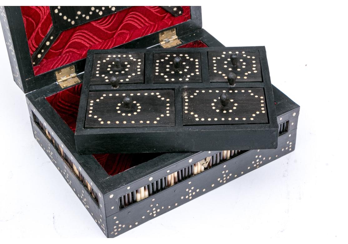 Asian Anglo-Indian Large Rectangular Porcupine Quill Box