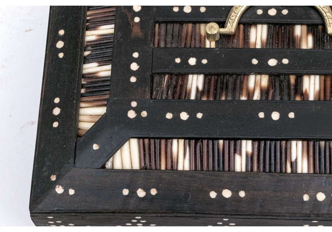 Anglo-Indian Large Rectangular Porcupine Quill Box 1