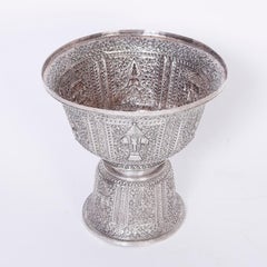 Anglo Indian Large Silver Footed Bowl