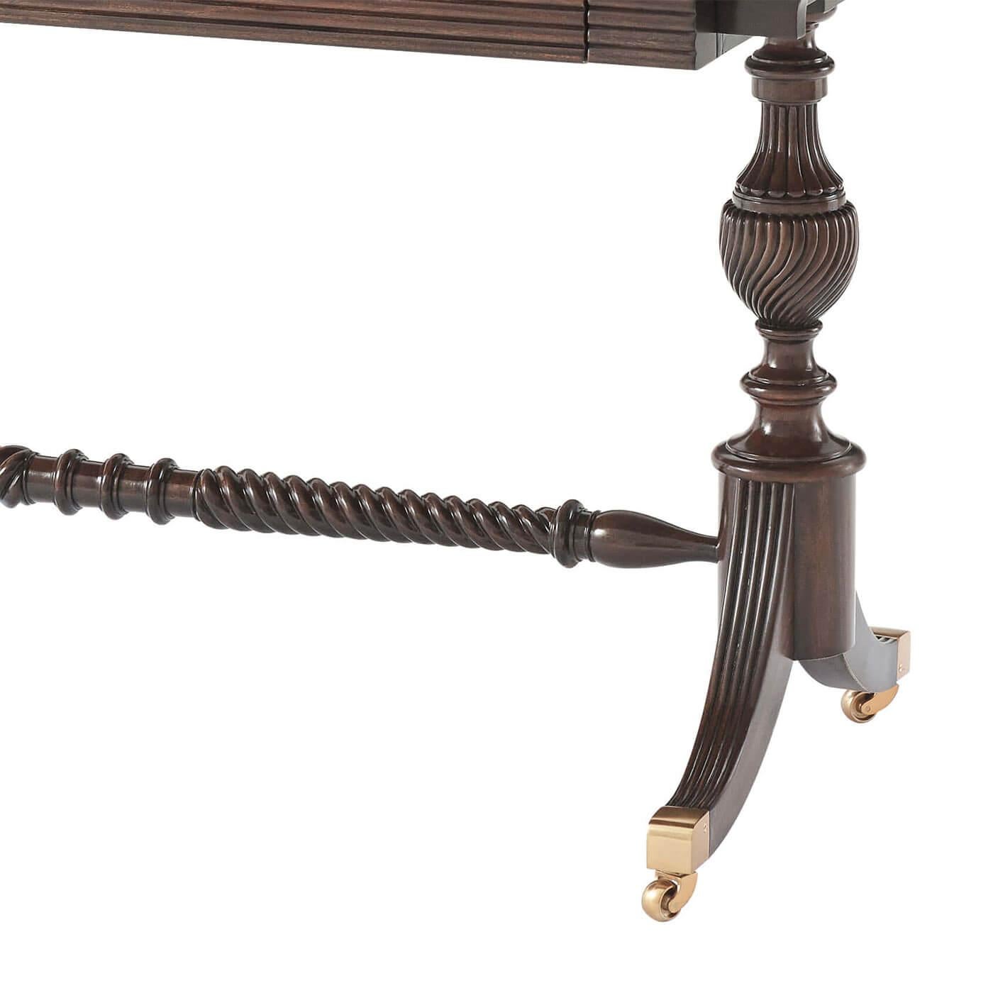 Regency Anglo Indian Mahogany Sofa Table For Sale