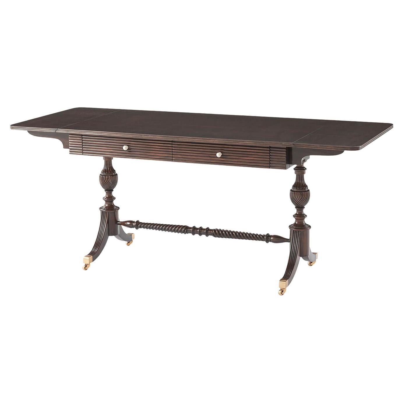 Anglo Indian Mahogany Sofa Table For Sale
