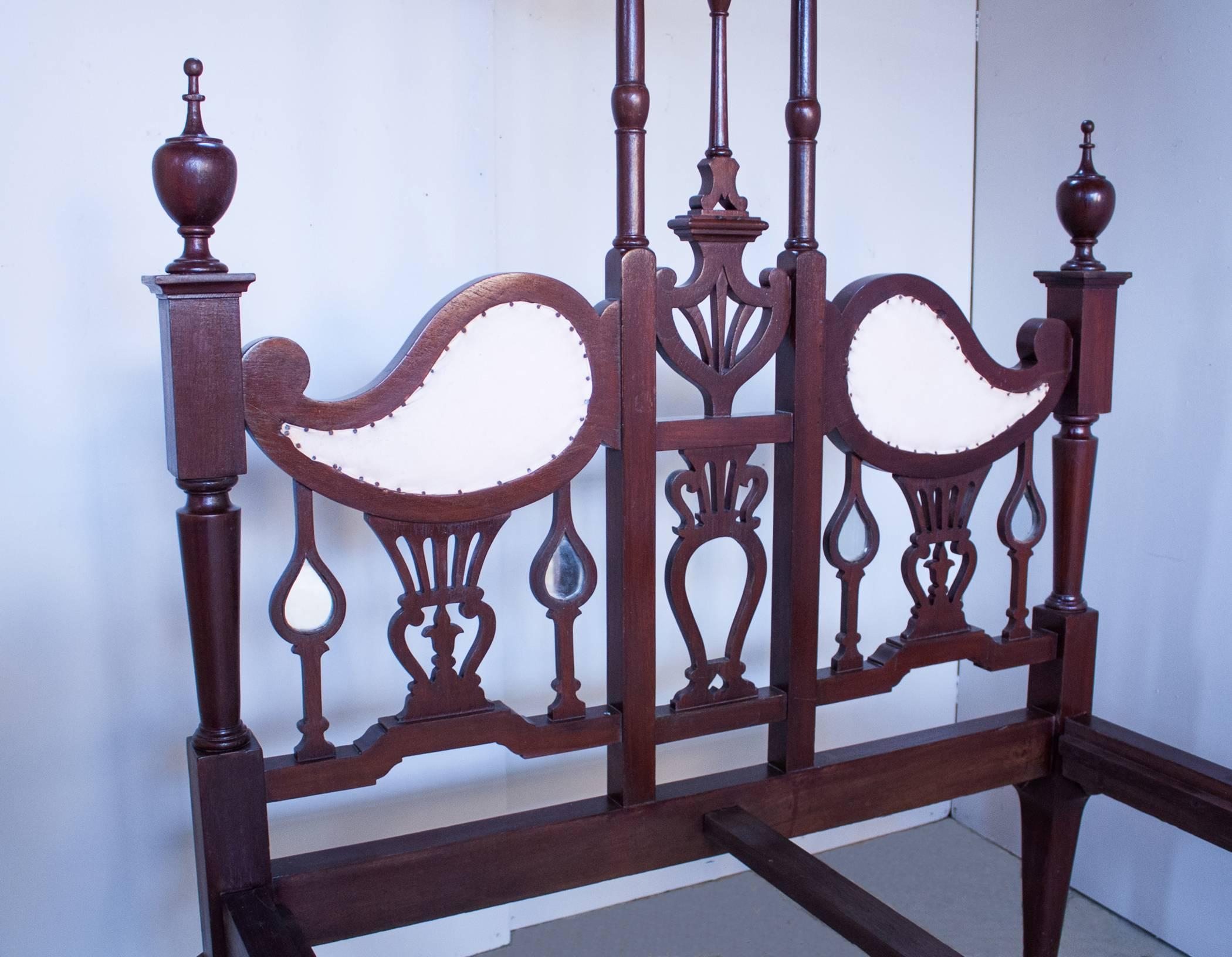 20th Century Anglo-Indian Mahogany Tester or Canopy Bed