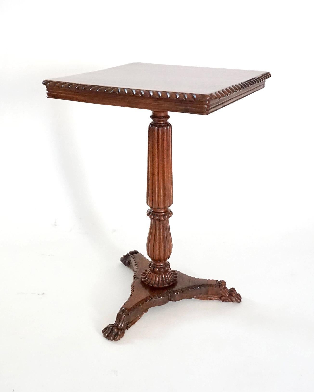 Anglo-Indian Mahogany Tilt-Top Pedestal Occasional Table or Stand, circa 1835 For Sale 5