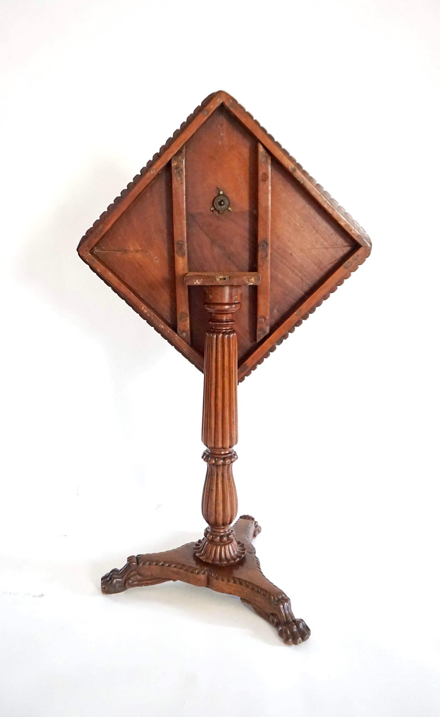 Anglo-Indian Mahogany Tilt-Top Pedestal Occasional Table or Stand, circa 1835 For Sale 6