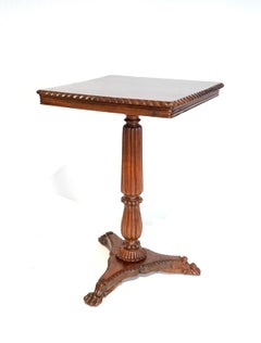 Anglo-Indian Mahogany Tilt-Top Pedestal Occasional Table or Stand, circa 1835
