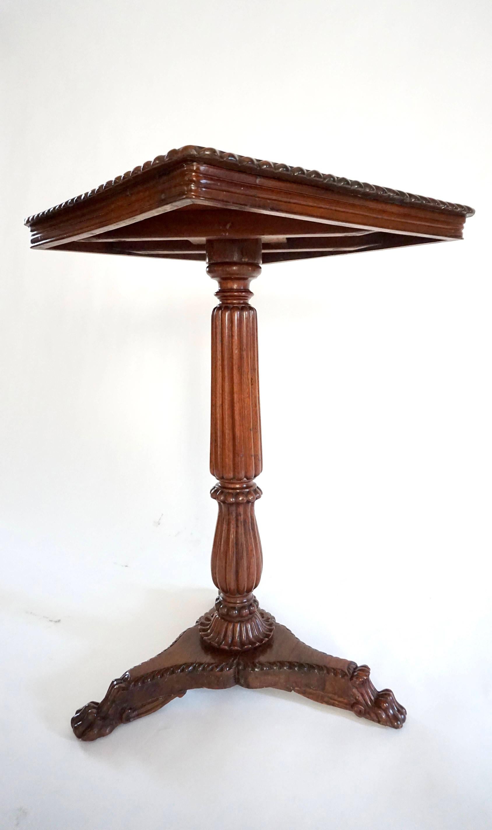 Anglo-Indian Mahogany Tilt-Top Pedestal Occasional Table or Stand, circa 1835 For Sale 1